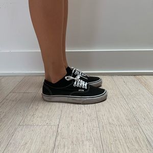 Perfectly distressed black vans size 9